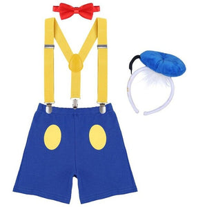 Cute Baby Cake Smash Outfit Mickey Mouse Cosplay Costumes for Boy and Girls Birthday Party Photography Prop Unisex Baby Clothes