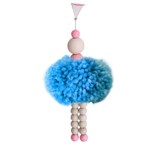 1-2 Pcs Nordic Style Ballet Dancer Hanging Decoration Wooden Beads Girl Room Decor Nursery Baby Tent Ornament Photography Props