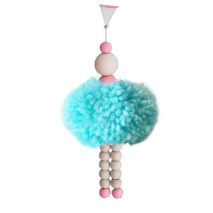 1-2 Pcs Nordic Style Ballet Dancer Hanging Decoration Wooden Beads Girl Room Decor Nursery Baby Tent Ornament Photography Props