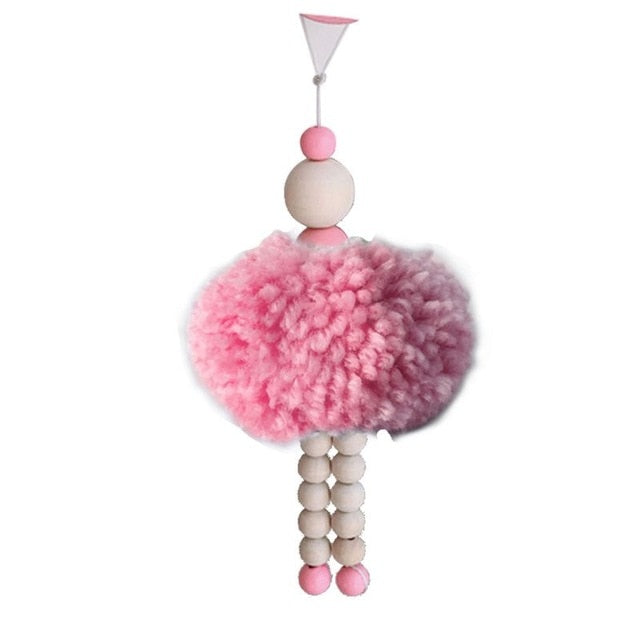 1-2 Pcs Nordic Style Ballet Dancer Hanging Decoration Wooden Beads Girl Room Decor Nursery Baby Tent Ornament Photography Props