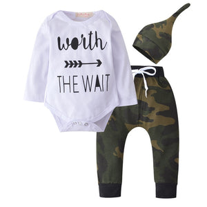 2019 Spring and Autumn baby boys clothes casual 3pcs (Hat + T-shirt, pants) The Striped leisure baby boys Clothing sets