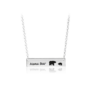 1-7 Cub Bear Mama Bear Necklace Mother's Day Gift Bar Necklace Mama Baby Necklace Mom Cub Mama Bear Jewelry Drop Shopping