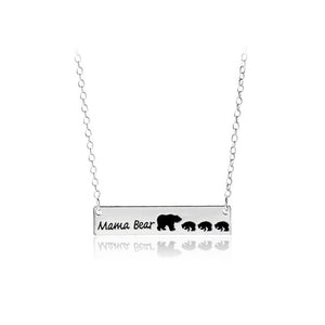 1-7 Cub Bear Mama Bear Necklace Mother's Day Gift Bar Necklace Mama Baby Necklace Mom Cub Mama Bear Jewelry Drop Shopping