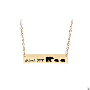 1-7 Cub Bear Mama Bear Necklace Mother's Day Gift Bar Necklace Mama Baby Necklace Mom Cub Mama Bear Jewelry Drop Shopping