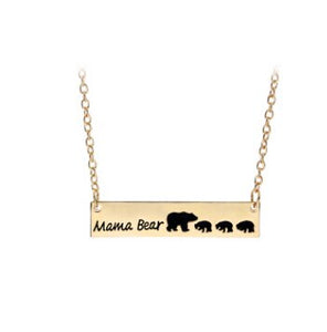 1-7 Cub Bear Mama Bear Necklace Mother's Day Gift Bar Necklace Mama Baby Necklace Mom Cub Mama Bear Jewelry Drop Shopping