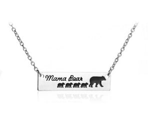 1-7 Cub Bear Mama Bear Necklace Mother's Day Gift Bar Necklace Mama Baby Necklace Mom Cub Mama Bear Jewelry Drop Shopping