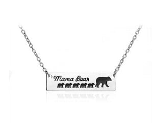 1-7 Cub Bear Mama Bear Necklace Mother's Day Gift Bar Necklace Mama Baby Necklace Mom Cub Mama Bear Jewelry Drop Shopping