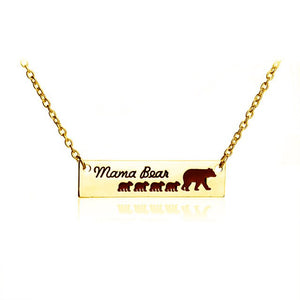 1-7 Cub Bear Mama Bear Necklace Mother's Day Gift Bar Necklace Mama Baby Necklace Mom Cub Mama Bear Jewelry Drop Shopping