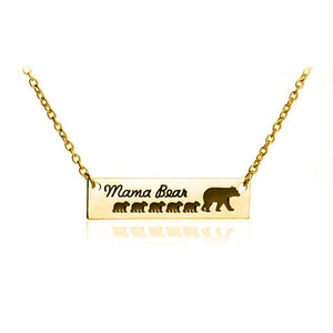 1-7 Cub Bear Mama Bear Necklace Mother's Day Gift Bar Necklace Mama Baby Necklace Mom Cub Mama Bear Jewelry Drop Shopping