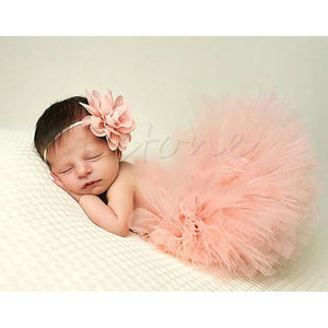 Baby Care Soft Cute Toddler Newborn Baby Girl Tutu Skirt & Headband Photo Prop Costume Outfit Lovely