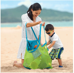 1 Pc Portable Shopping Bag Mom Baby Kids Mesh Beach Bag Children Beach Shell Tool Toy Collection Tote Pouch