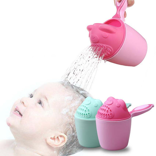 Cartoon Baby Bath Caps Baby Shampoo Cup Children Bathing Bailer Baby Shower Spoons Child Washing Hair Cup Kids bath Tool